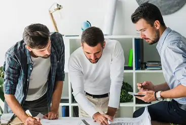 Architects working together